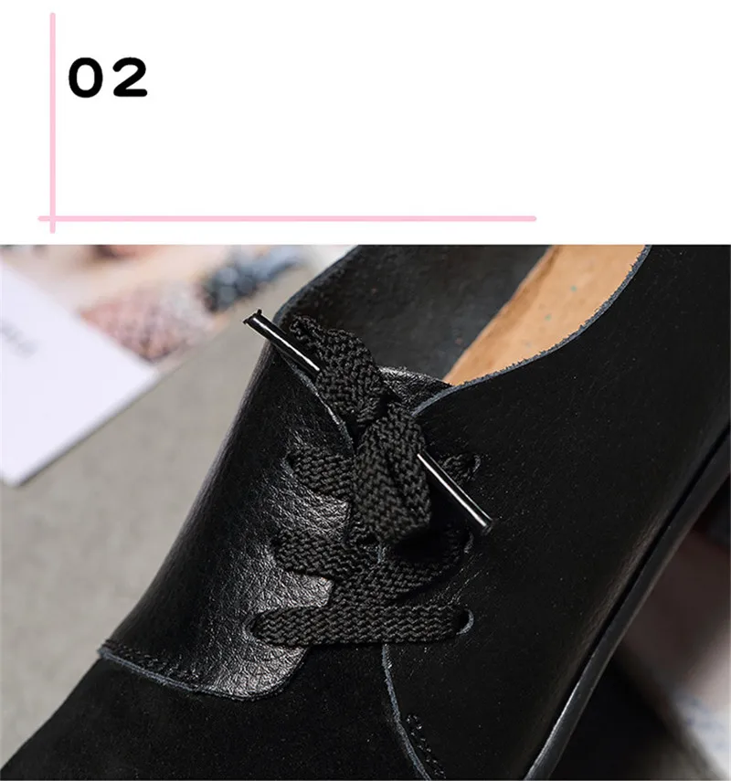2019 New Leather Women Plus Size Sewing Flats Moccasins Loafers Ballet Flats Women Comfortable Soft Casual Shoes Ladies VT634 (2)