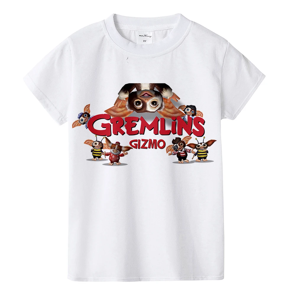 В году, новая детская футболка Gremlins Gizmo летняя футболка для маленьких мальчиков и девочек Забавные футболки с героями мультфильмов, Детская летняя одежда милый ребенок