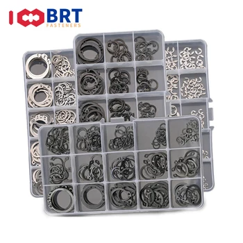 

Shaft retaining combination C-type circlip elastic snap ring E Clip washer Assortment Kit for external