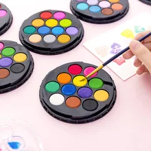 MOKEELO 668 творческий диск однотонные акварель в порошке торт пигмент набор 12/24/36/48 Цвета акварель Краски ручной Краски ed товары для рукоделия