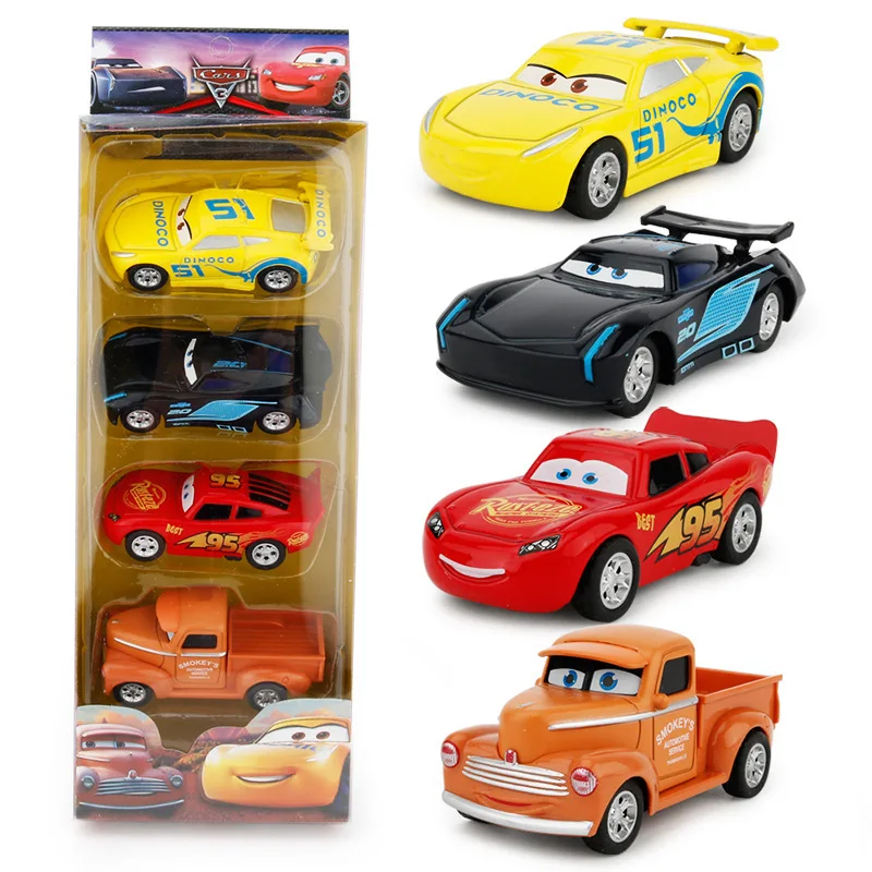 

4 PCS A Set Children Cute Plastic Car Metal Alloy Model Car Toy 4 Colors Pull-back Fashional Cool Car Toy Gift For Birthday