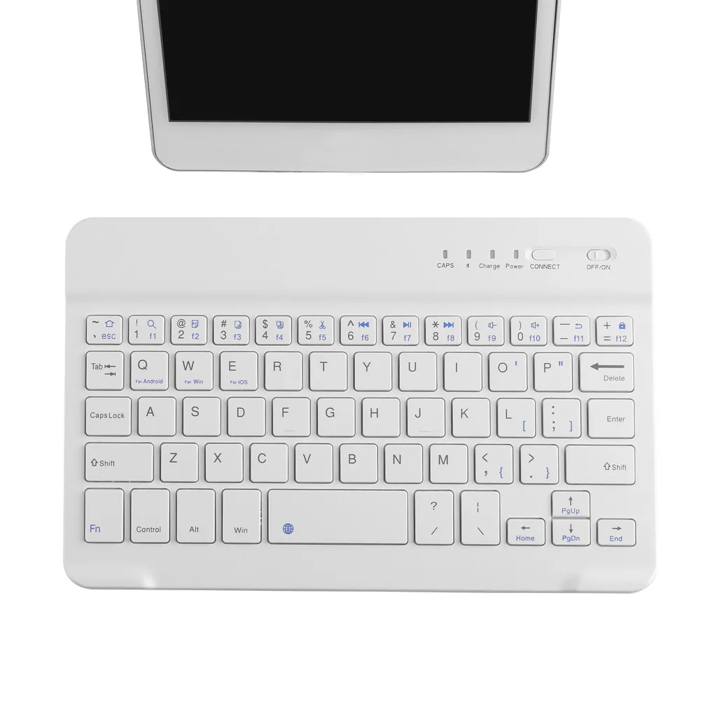 7Inch Bluetooth Keyboard For iPad Wireless Ultra thin Bluetooth 59 keys