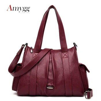 

High Quality Soft Leather Shoulder Bags For Women Casual Large Capacity Bag Luxury Handbags Women Bags Designer Top-Handle Bag