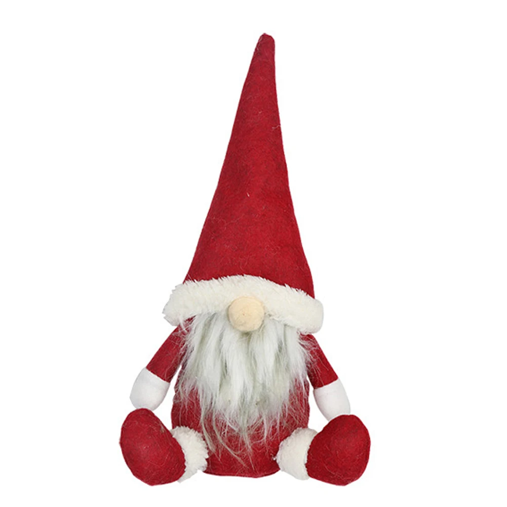 Рождественский Безликий гном Санта Рождественская елка подвесное украшение кукла игрушка Декор Рождественский подарок HTQ99 - Цвет: Red-A
