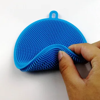 

Wash Brushes Portable Dish Bowl Scouring Pad Multifunction Silicone Round Washing Tool Cleaning Brush Kitchen Accessories