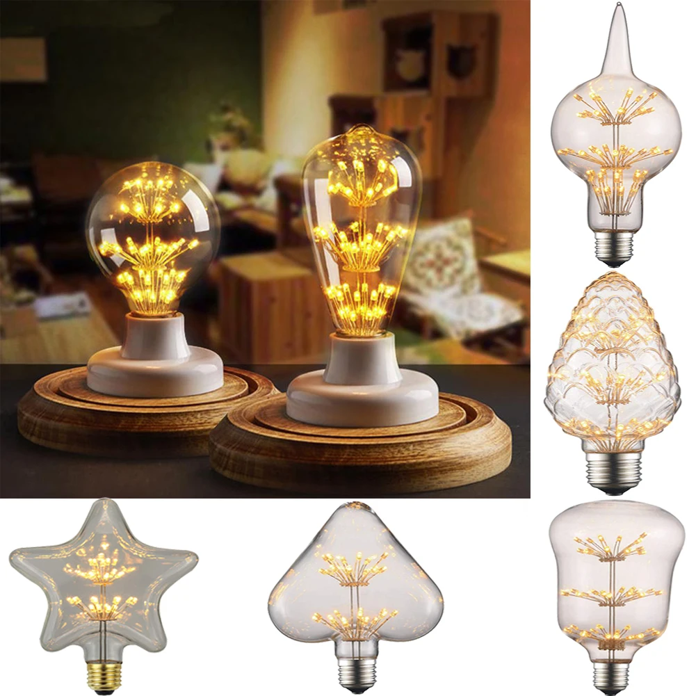 

Edison Light Bulb LED Filament Retro Firework (Gypsophila) Industrial Decorative Vintage Light Lamp for Pendant Light Decor