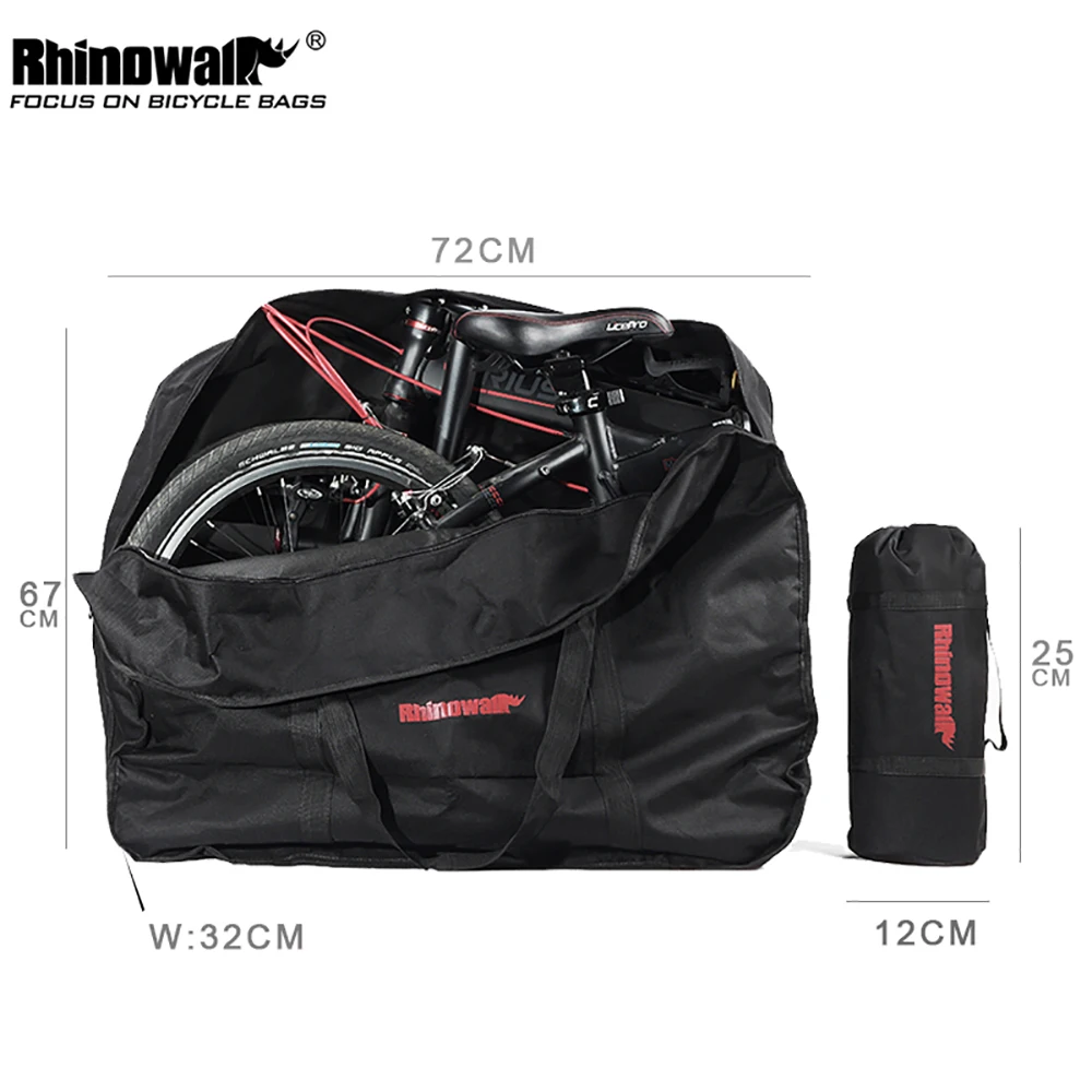 Rhinowalk 1" 16" 2" Большая складная сумка для переноски велосипеда, складная сумка для транспортировки велосипеда, водонепроницаемая переносная велосипедная сумка, аксессуары - Цвет: 14Black
