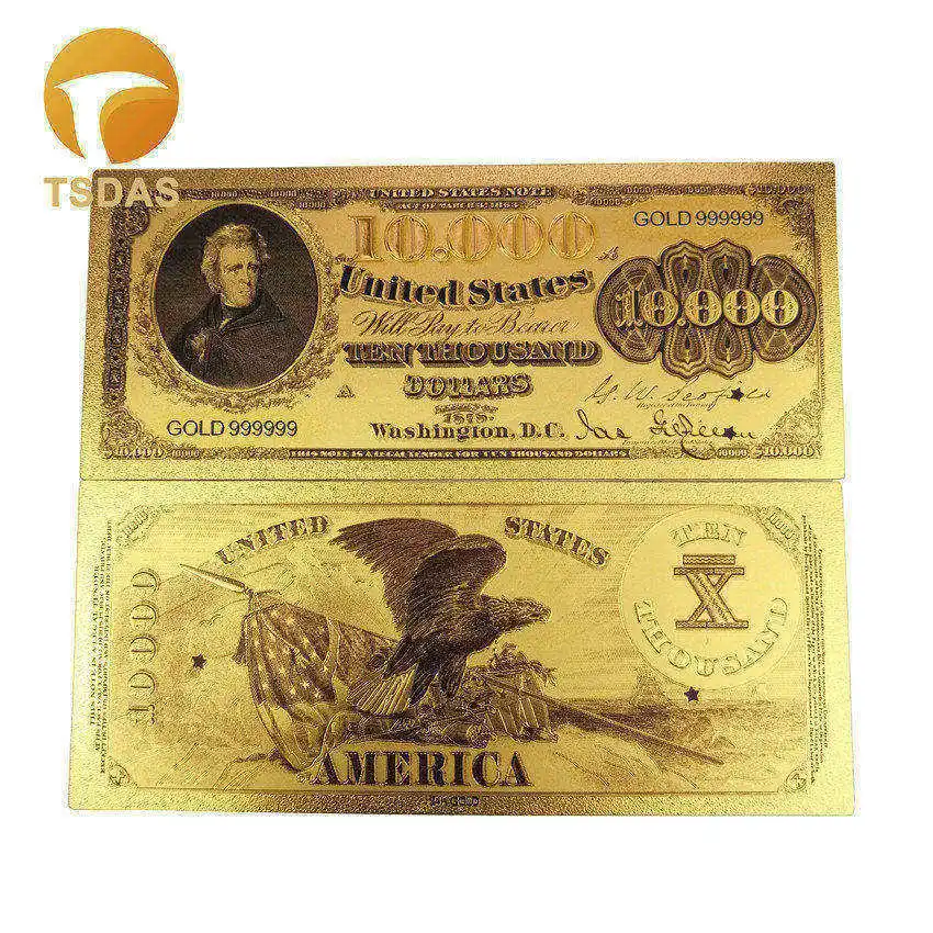Цвет США золотые банкноты 5 долларов Америка банкоты для подарка - Цвет: 1863-10000