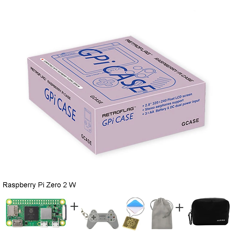 In Stock! Retroflag GPi CASE Kit with 32G Micro SD Card Heatsink Carrying Bag for Raspberry Pi Zero / Zero W / Zero 2 W 