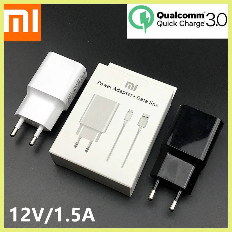 Оригинальное быстрое зарядное устройство Xiao mi 8 QC3.0 12v1.5a адаптер для зарядного