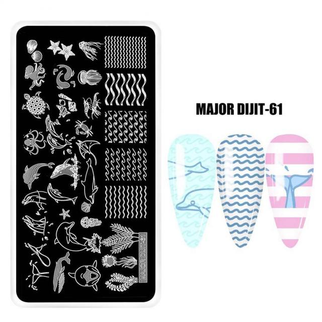 irregular shape Nail Stamping Plates Skull Template Dot Point Image Printing Stencil Nail print template Manicuring Tool