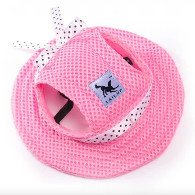Pet Dog Cat Cap Breathable Sunhat Cloth Mesh Canvas Hat For Small Medium Dogs Cats Caps Pet Products 3