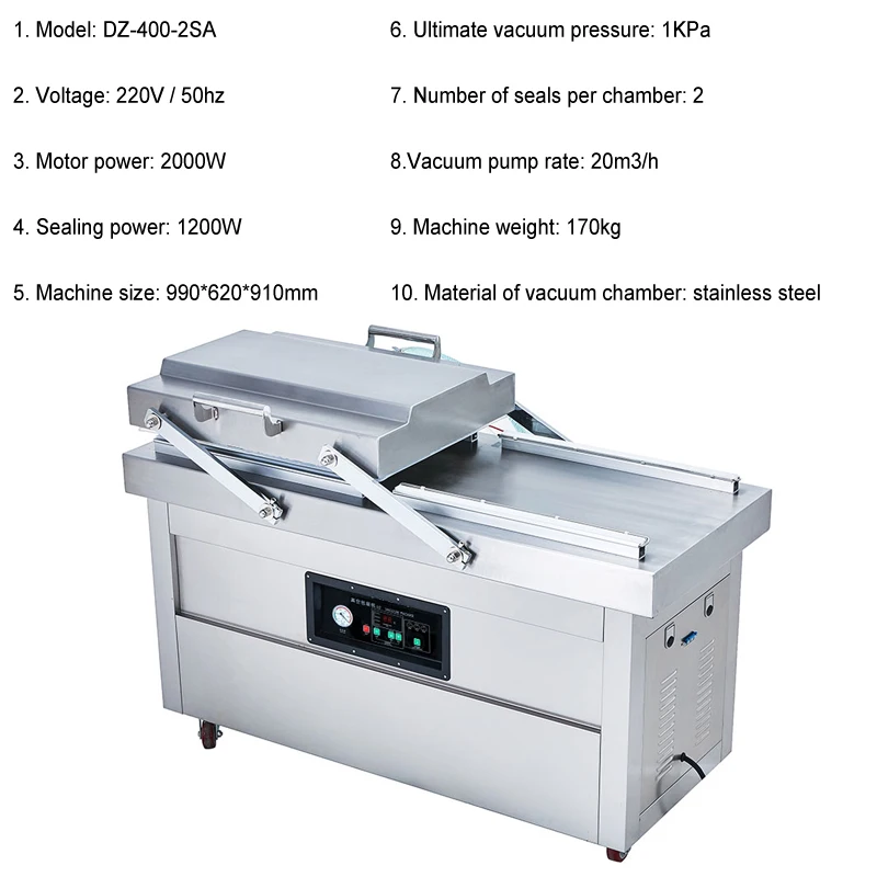 

Automatic Vacuum-Packer Food Sealer Vacuum Packaging Machine Commercial Industrial Vacuum Sealing Machine with Printing Function