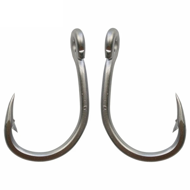 50pcs 10884 스테인레스 스틸 낚시 후크 흰색 강한 큰 게임 물고기 참치 미끼 Fishhook 크기 3/0 4/0 5/0 6/0 7/0 8/0 9/0 10/0