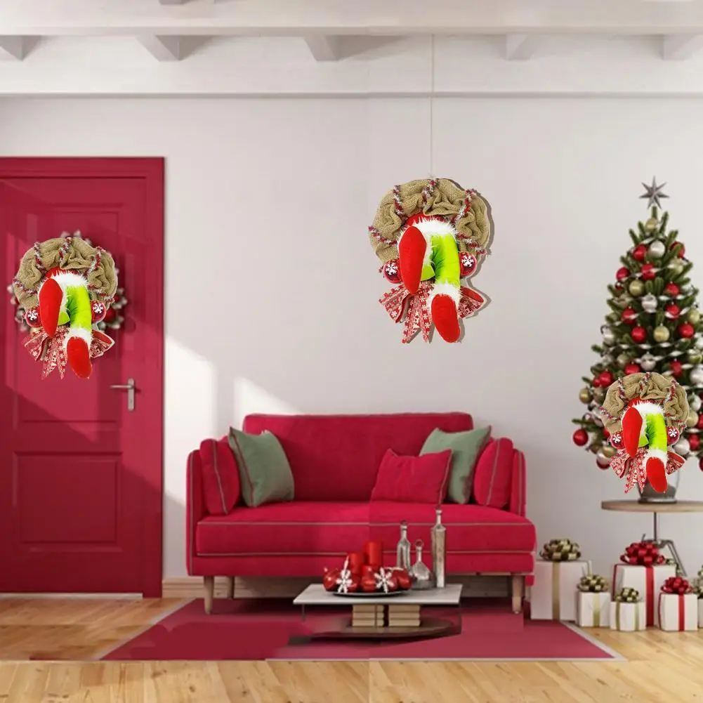 Как Рождественский вор украл Забавный венок из мешковины|Кулоны и подвески| |