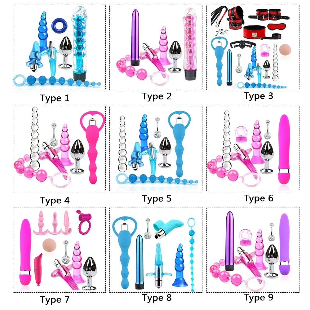 8Pcs/Set Toys For Adults Sex Toys Vibrator Kit Private Sex Toys Flirt