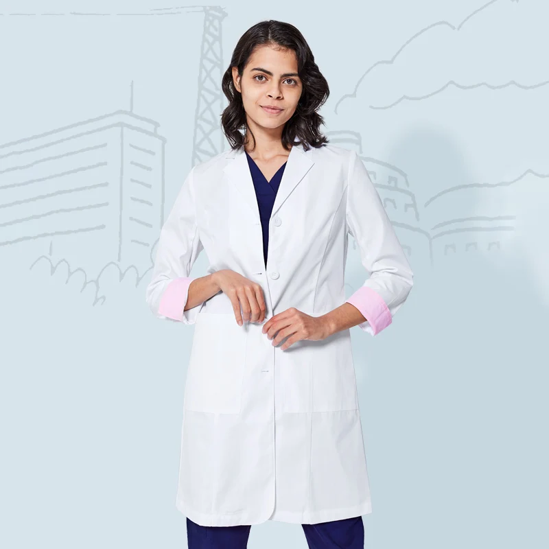 

Fall 36, 2019 "Women's Slim-Fit Lab Coats Tailored Consultation Coat Labcoat Notched Collar Hospital Work Robe Doctors