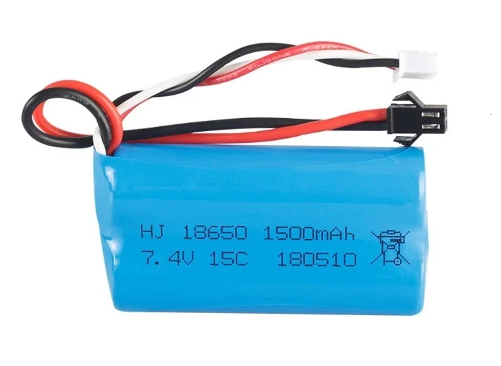 SM Plug) 7,4 V 1500mAh батарея+ зарядное устройство для YDI U12A Syma S033g Q1 TK H101 18650 7,4 V lipo батарея Rc игрушки лодка автомобиль Дрон запчасти