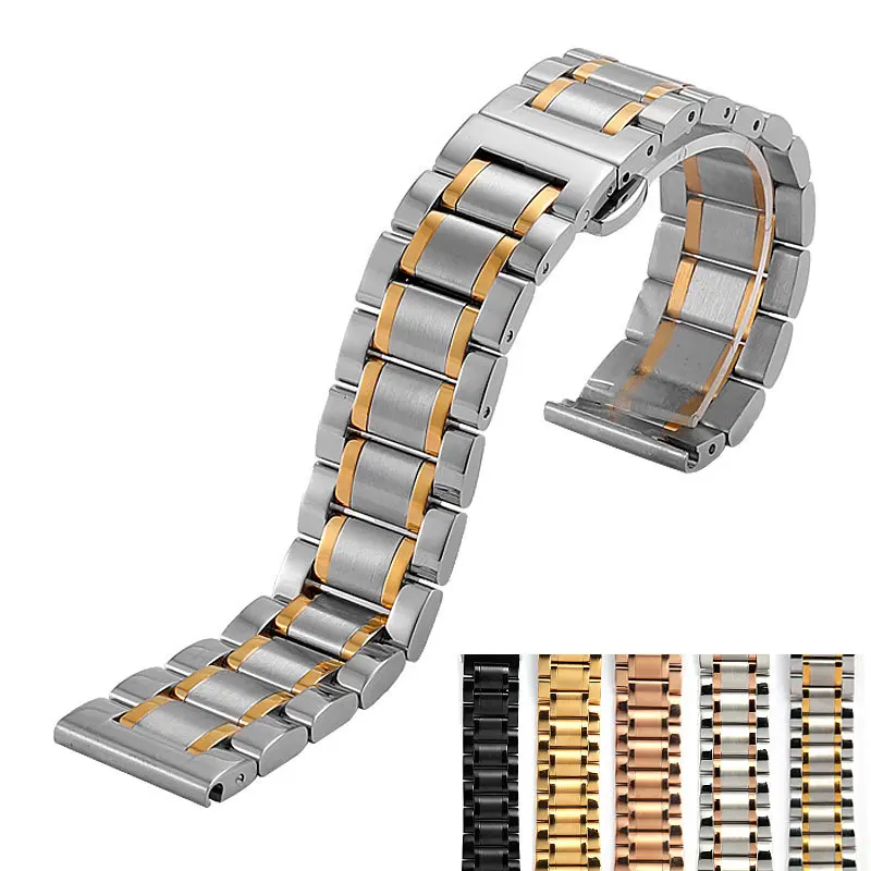 

Brand Universal Stainless Steel Watchband 18mm 20mm 22mm Bracelet Women/Men's Wrist Strap Suitable for Various Brand Watch