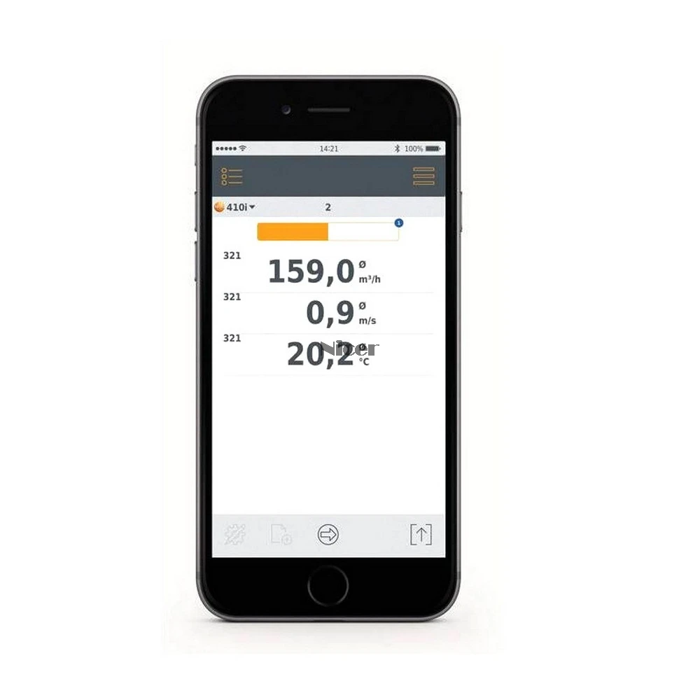 Testo 0563 0003 смарт-зонды VAC набор со смартфоном измерение скорости воздуха влажность объем потока температуры
