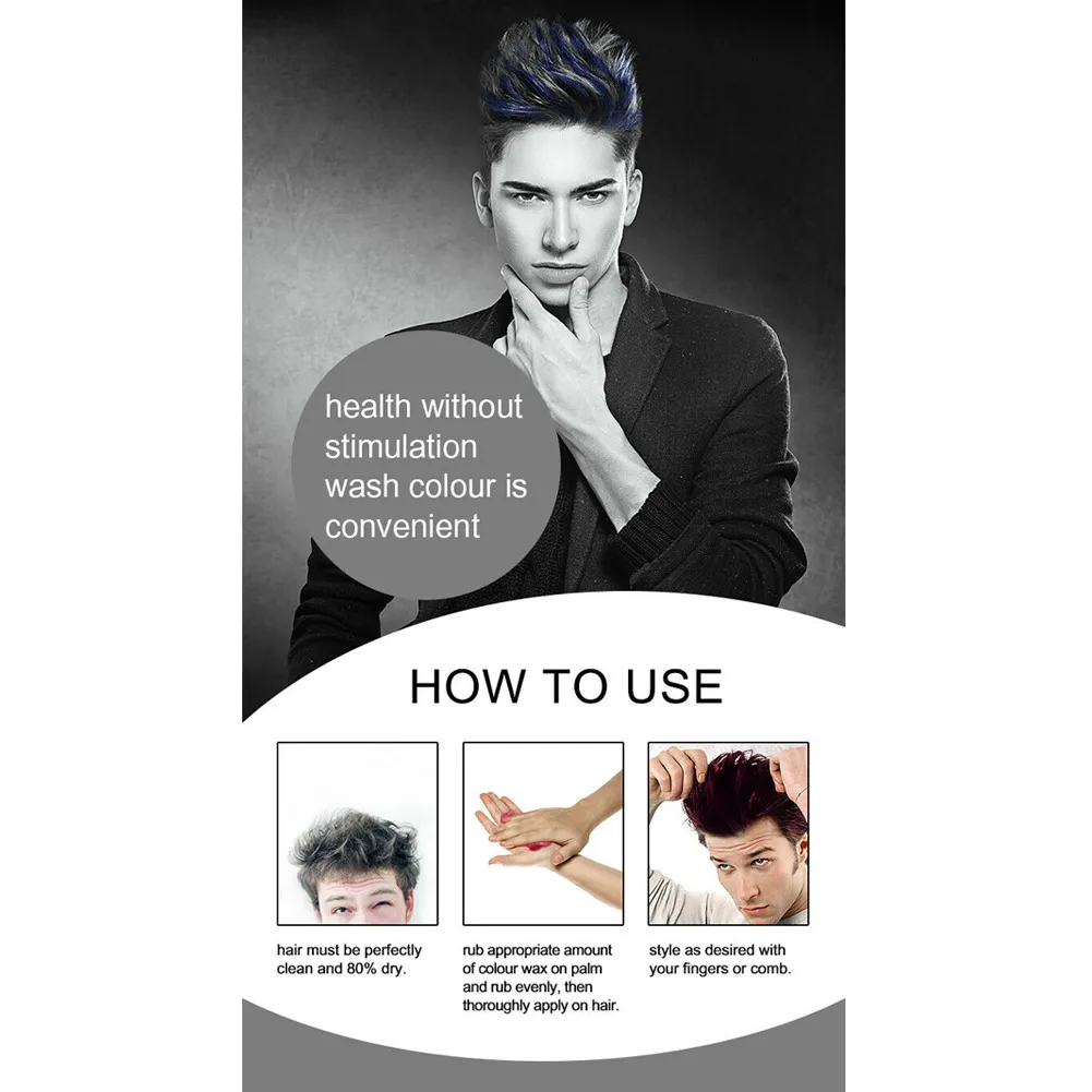 Disposable Hair Color Wax Styling DIY Mud Paste Dye Cream Gel Hair Beauty Easy Clean hair beauty TY99
