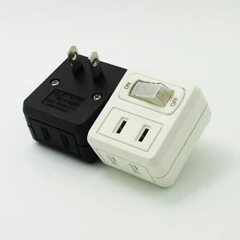 

2PCS Conversion Plug 1 TO 2 Way Japan Standard Power Adapter Socket 10A Travel Plugs AC 110V-220V Mini Travel Adapter