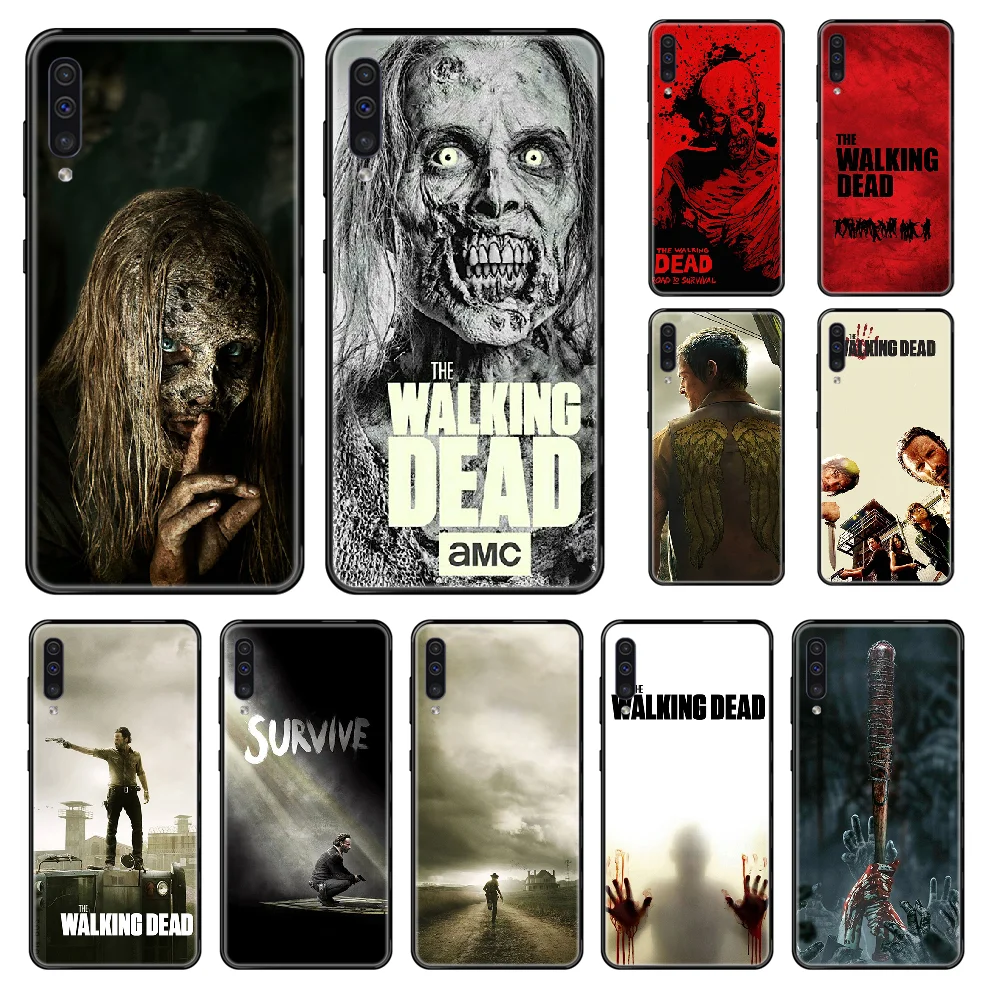 Чехол для телефона TV the walking dead Samsung Galaxy A 3 5 6 7 8 20 40 50 70 71 E S Plus 2016 2017 2018 черный 3D