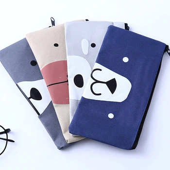

New Creative Cute Cat Cartoon Canvas Pencil Case Simple Large Capacity Pencil Bag Pencil Box Students School Stationery Gift