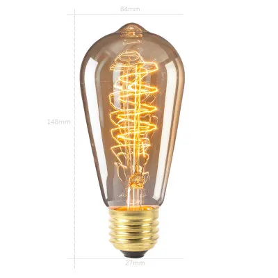 Artpard Янтарный подвесной светильник в форме капли воды Янтарный дымчатый серый абажур E27 лампа Эдисона для гостиной столовой Потолочный подвесной светильник - Цвет корпуса: E27 Edison bulb