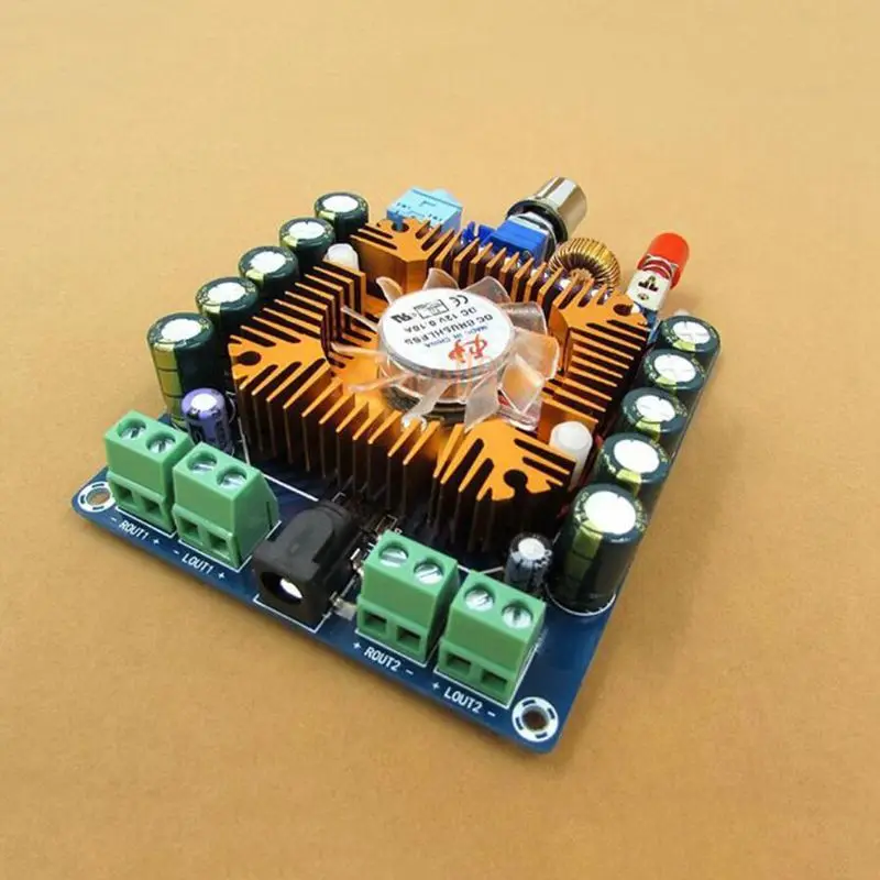 DC 12-16 В TDA7850 4 канала 50Wx4 HIFI стерео аудио усилитель доска+ вентилятор