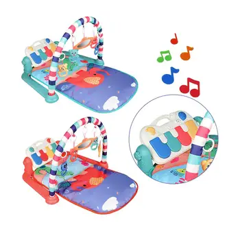 

Foldable Baby Fitness Playthings Detachable Gymnastics Cloth Mats Music Fun Piano For Children Multi-function Game Rack