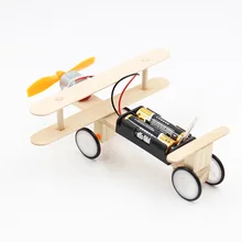 2020 New Electric Taxiing Aircraft Toy Set DIY Educational Robot Wooden Aircraft Parent-child Interactive Game Boy Gift