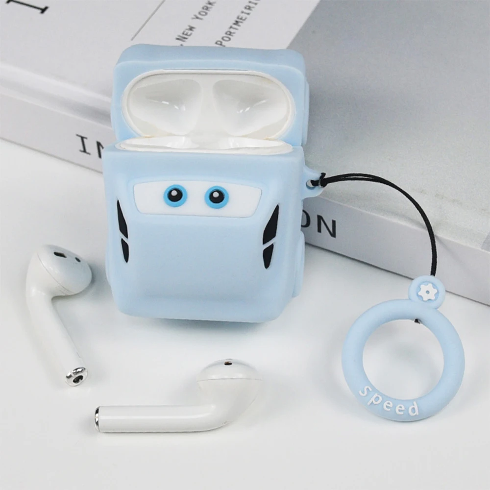 Игрушечный автомобиль, мягкий чехол для Apple AirPods 1, 2, чехол, милый ТПУ Силиконовый Футляр для наушников для AirPods 1, 2, коробка для хранения наушников
