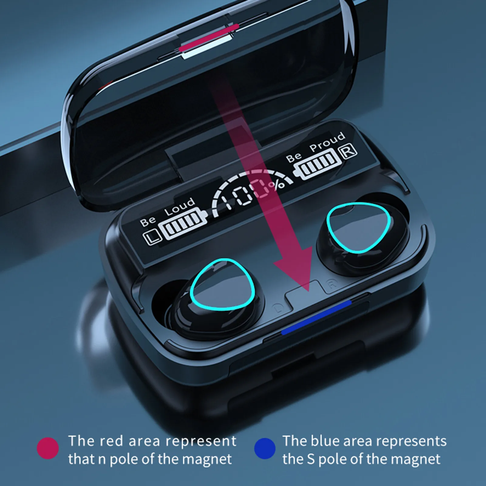 M10 TWS Wireless Headphones Bluetooth 5 0 Earphones HIFI Stereo Earbuds Waterproof Headsets 2000mAh Charging Box Earphone