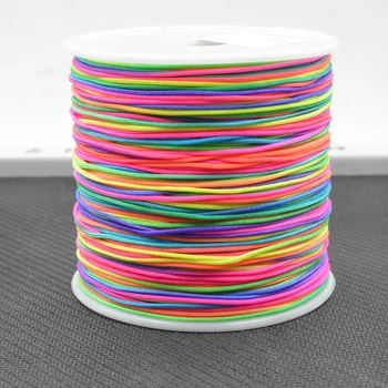 

Mix Colors Jewelry Accessories Cord DIY Making for Bracelet Necklace 0.8mm 100Yards None Elastic Colored Nylon Thread Cord