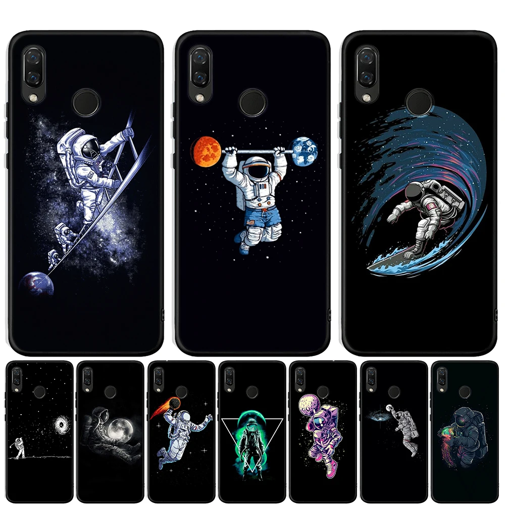 

Space Moon Planet Space Matte Cover For Honor 20 Pro 10 9 9i 8 Lite 8X 8C 8S 7A 7X V20 View 20 Case Soft Silicone Coque Etui