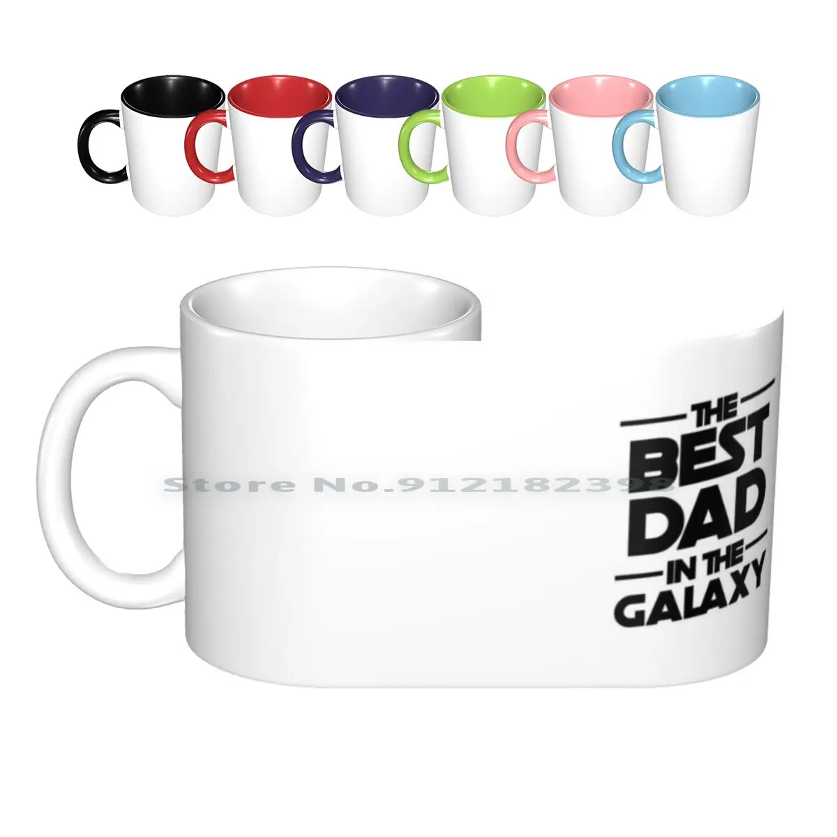 The Best Dad In Galaxy Funny Fathers Day Gift For Grandpa Ceramic Mugs Coffee Cups Milk Tea Mug Dadalorian | Дом и сад