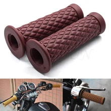 Универсальный 7/" 22 мм Ретро резиновая мотоциклетная ручка 8 цветов для Kawasaki Ninja ZX6R ZX6RR ZX636 ZX7R ZX9R ZX10R ZX14R