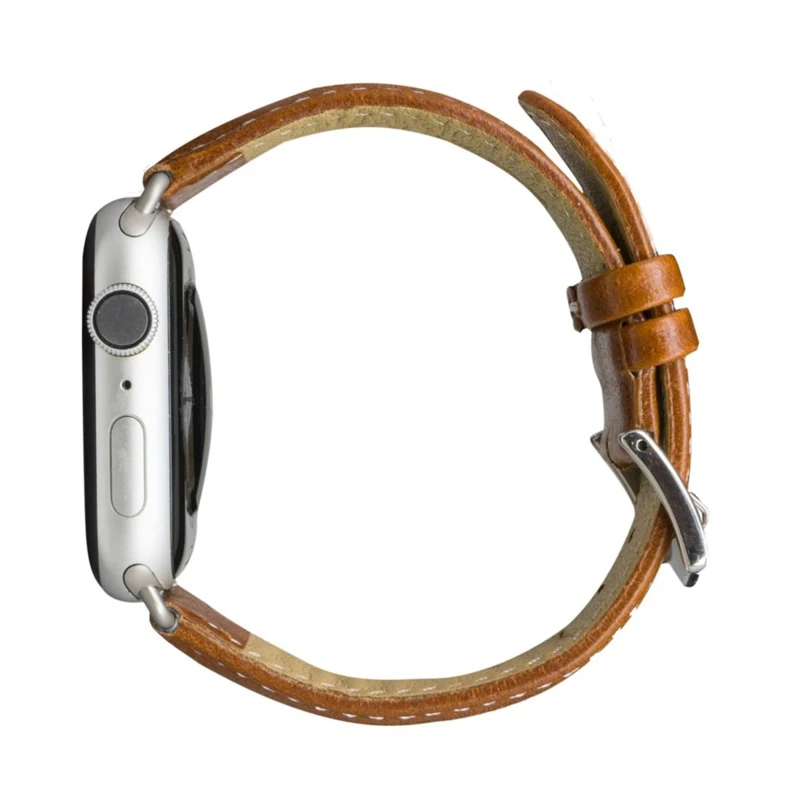 Dbramante1928 Copenhagen Watch Strap for Apple Watch 38mm- Tan/Silver