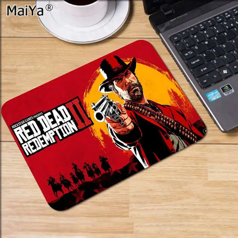 Not Lock Edge20x25cm Maiya Boy Подарочный коврик ковбой красный Dead Redemption резиновый ПК компьютерный игровой коврик для мыши большой коврик для мыши клавиатуры коврик - Цвет: Not Lock Edge20x25cm