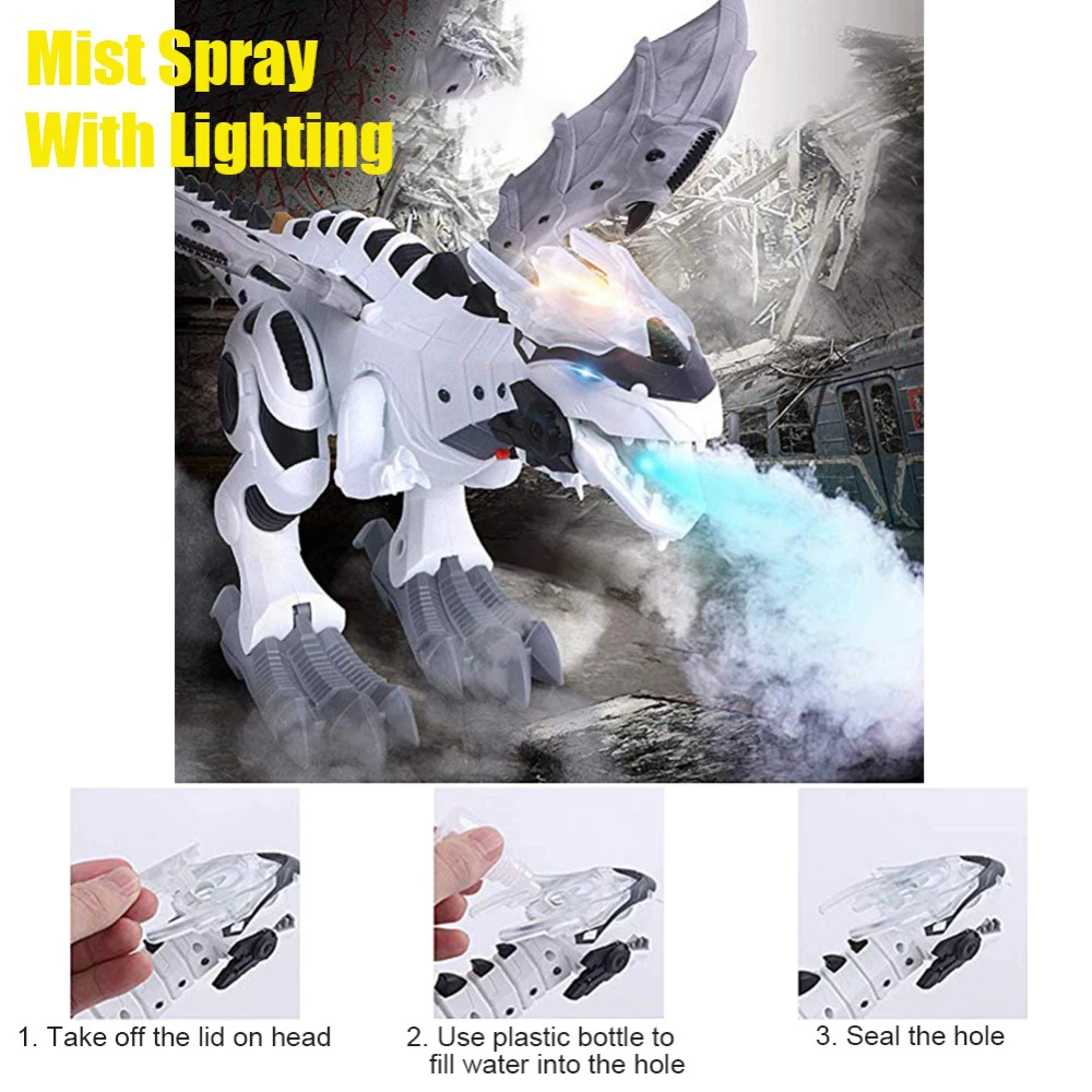 

NEW Electric Toy Large Format Walking Spray Dinosaur Robot With Light Sound Mechanical Dinosaurs Model Toy For Kids Children