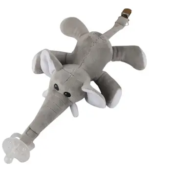 

Baby Pacifier Holder Hanging Removable Plush Animal Doll Toy Soothie Pacifier and Teether Holder with Clip Pacifier Silicone