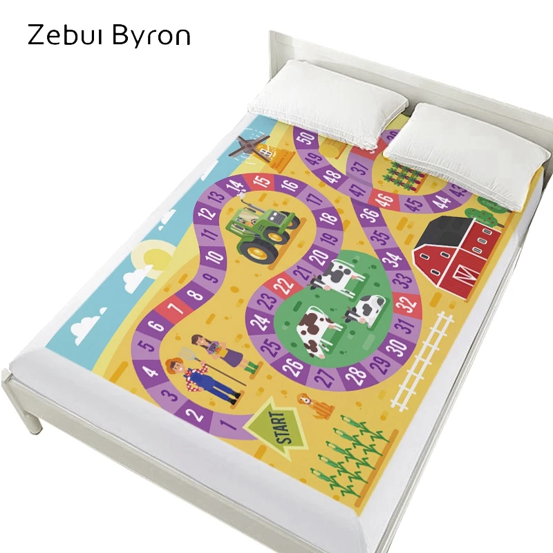 Детская кровать с 3D рисунком простыня на резинке простыни 150/160x200/queen/King