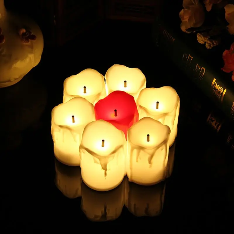 24 шт беспламенный светодиодный Электрический мерцающий чай свет свечи фестиваль Свадебный декор