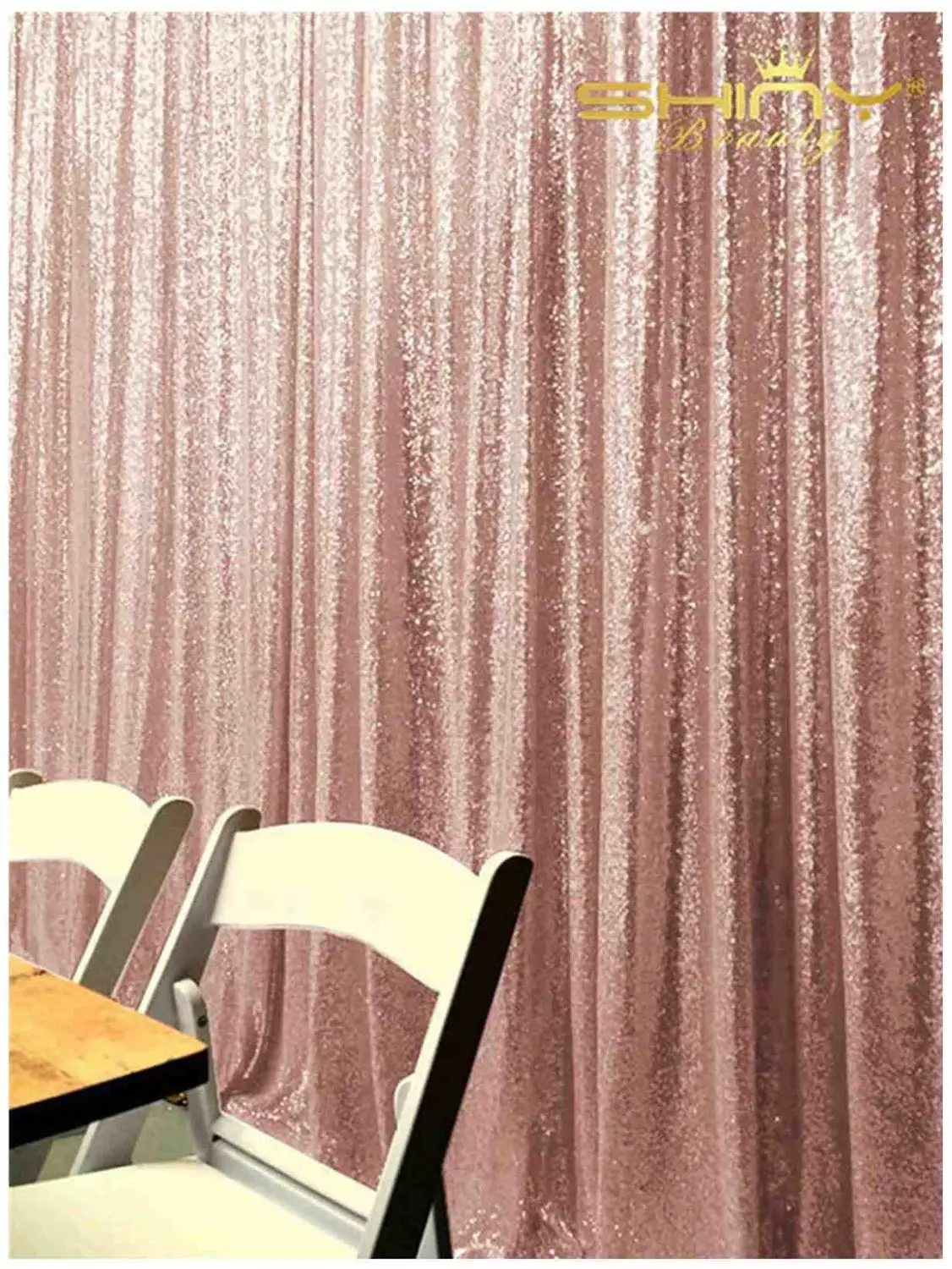 

Blush Sequin Curtain 92x245cm Birthday Decoration For Children Stage Curtain Backdrop-M190921