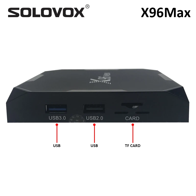 SOLOVOX X96 Max X2 Android 8 1 ТВ приставка Amlogic S905X2 LPDDR4 Четырехъядерный 4 Гб 64 2 4G и 5 ГГц Wifi BT 1000M