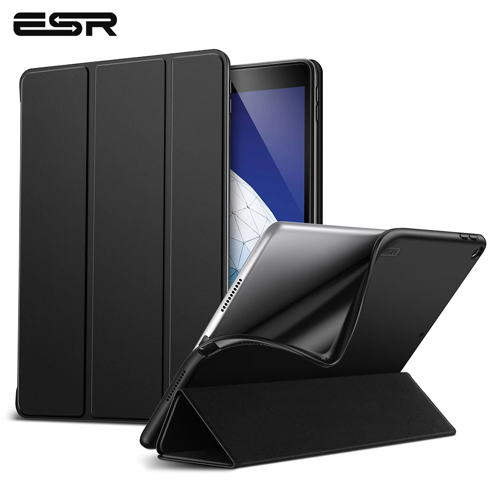 Preise ESR Smart Fall für iPad Air 3 2019 Folio Ultra Slim Flexible TPU Rebound Zurück Abdeckung Gummierte Beschichtung Fall für iPad Air 2019