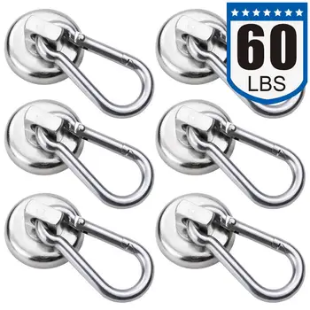 

600p Powerful Magnetic Hooks,Strong Heavy Duty Neodymium Magnet Hooks, for Your Refrigerator and Magnetic Surfaces,box of 100