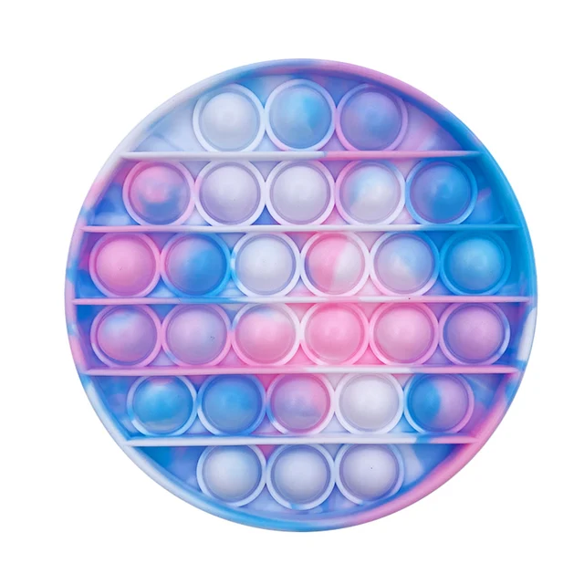Fidget Reliver Stress Toys Rainbow Push Bubble Antistress Toys Sensory Toy To Relieve Autism Free Shipping PL-310