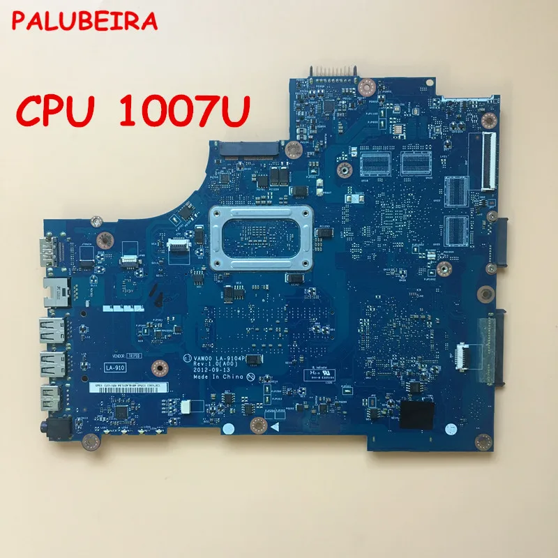 

PALUBEIRA for DELL Inspirion Laptop motherboard 15R 3521 5521 PC Mainboard CN-0671DP 0671DP WITH 1007U CPU VAW00 LA-9104P